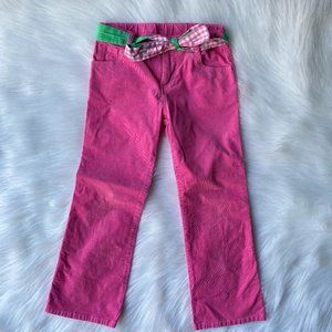 Lilly Pulitzer Girls Pink Corduroy Pants Sz 6